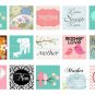 Mother's Day and Mother theme 1 inch squares 4x6 digital collage sheet