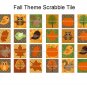 Fall theme scrabble tile size 4x6 digital collage sheet