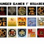Hunger Games theme 1 inch squares 4x6 digital collage sheet