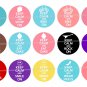 Keep Calm and Carry On theme 4 x 6 digital collage sheet of 1 inch circles