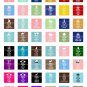 Keep Calm and Carry On theme 1 inch squares digital collage sheet