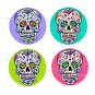 Sugar Skulls 4 x 6 digital collage sheet of 1 inch circles