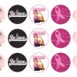 Breast Cancer symbols 4 x 6 digital collage sheet of 1 inch circles