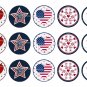 American theme 4 x 6 digital collage sheet of 1 inch circles for Bottle Caps, Magnets and more