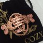 Cozy Beautiful Vintage Crystal Shining Pink Flower Hair Clip Elegant Hair Gripper Accessories