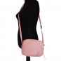 Gucci Women Light Pink Leather GG Guccissima Bree Camera Disco Crossbody Bag Brand New