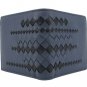 Bottega Veneta Men's Blue Black Leather Bi-fold Intrecciato Wallet