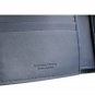 Bottega Veneta Men's Blue Black Leather Bi-fold Intrecciato Wallet