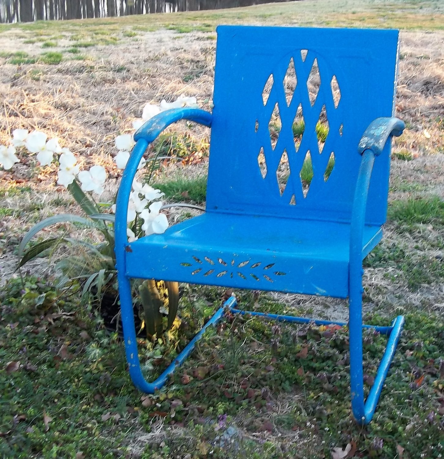 Vintage Metal Porch Glider Chair