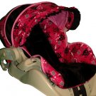 Custom Infant Car Seat Cover- Pink Skull -