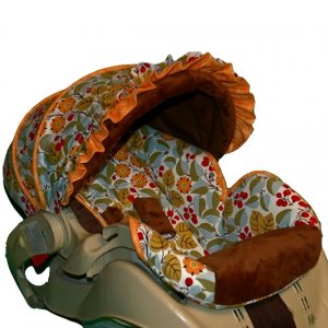 Custom Infant Car Seat Cover- Periwinkle -