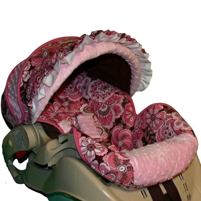 Custom Infant Car Seat Cover Sweet Pea