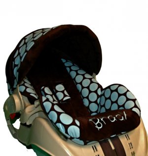 Graco Snugride Replacement Infant Car Seat Cover - BlUe- Includes Embroidery :)