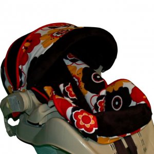 Custom Infant Car Seat Cover- Kleo Black -