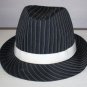 Mens~Stingy Brim Fedora~JFH Headwear~Small/Mediun~Pinstripe~Gangster