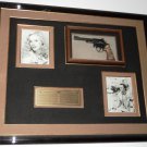Rare Framed Clint Eastwood & Sondra Locke Autograph Photos /w Prop