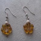 Amber Flower Earrings