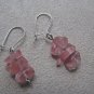 Short Pink Chip Dangle Earrings