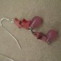 Pink Star & Teardrop Earrings