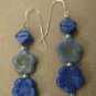 Bright Blue Flower Earrings