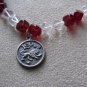 Red and Clear Leo Necklace