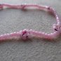 Tiny Pink Flower Vine Bracelet