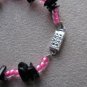 Girl's Black & Pink Earring/Bracelet Set
