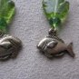 Long Green Dangle Fish Earrings
