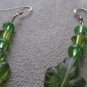 Long Green Dangle Fish Earrings