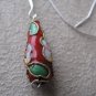 Oriental Style Red and Silver Earrings