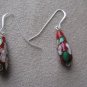 Oriental Style Red and Silver Earrings