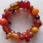 Fiery Red & Orange Wrap Bracelet
