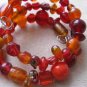 Fiery Red & Orange Wrap Bracelet