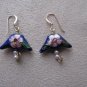 Blue Oriental Style Bead Earrings