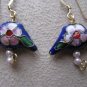 Blue Oriental Style Bead Earrings