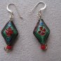 Purple & Red Oriental Style Earrings