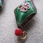 Purple & Red Oriental Style Earrings