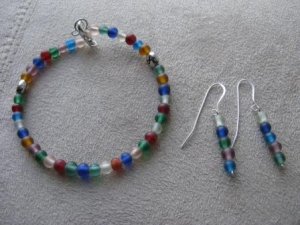 Eating Disorder Awareness Bracelet & Earrings Set