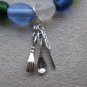 Spoon, Fork, Knife Rainbow Glass Bead Recovery Bracelet