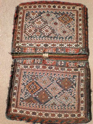 antique sumac flat weave saddlebag khorjin