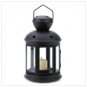 14123 Black Colonial Candle Lamp