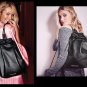 Victoria's Secret Fashion Show Fringe Leather Black Backpack Bag