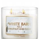 Bath & Body Works White Barn Scented Candle Chestnut And Cloves 14.5 oz / 411 g