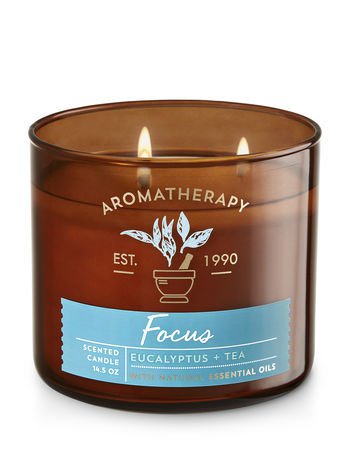 Bath & Body Works Aromatherapy Focus - Eucalyptus & Tea Scented Candle 14.5 oz / 411 g