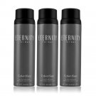 (3 Pack) Calvin Klein Eternity for Men 3 Pack Body Spray 5.4 fl oz/ 152 g