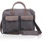 Renwick Canvas Briefcase with Genuine Leather Trim, Choose a Color