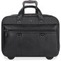 17.3 in. Black/Gray Cotton/Vinyl Executive Notebook Roller Carrying Case with Handle