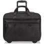 17.3 in. Black/Gray Cotton/Vinyl Executive Notebook Roller Carrying Case with Handle