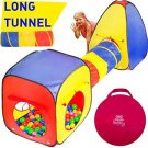 Kiddey 3pc Kids Play Tent Crawl Tunnel and Ball Pit Set