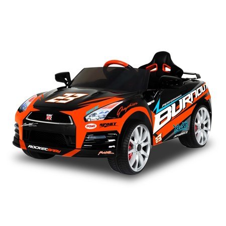 Gtr R35 Human Ride 12V Best Ride On Nissan GTR-R35 in Black with Racing Deco, Battery ...
